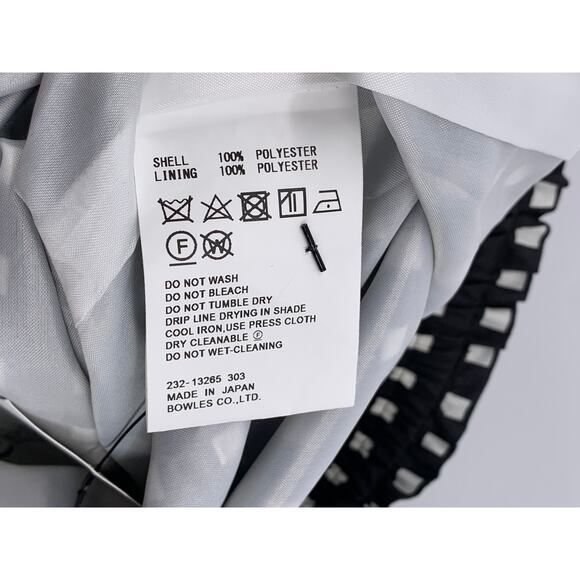 HYKE Women's Black-White Square Print Belted Wide-Leg Relaxed-Fit Pant SZ 2 - Picture 10 of 10